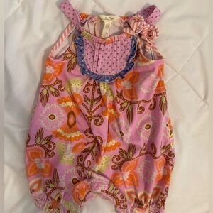 Matilda Jane Baby Girl Romper Pink Floral Bow Detail 6–12 Months